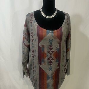 Vintage Havana Multicolor Geometric Blouse